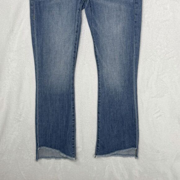 CABI Hi-Low Crop Jeans Size 2 Raw Hem Stretch Cropped Style #6070 - Picture 6 of 16